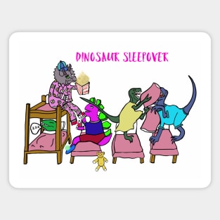 Jurassic Dinosaurs Girly Sleepover Magnet